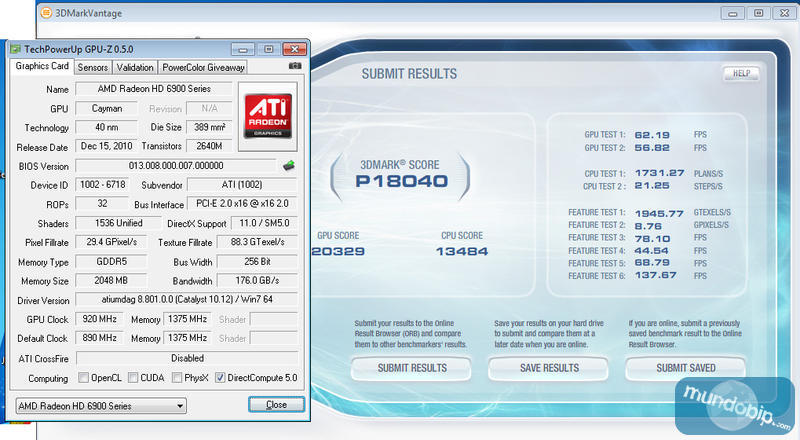 3DMark Vantage OC ATI Radeon HD 6970