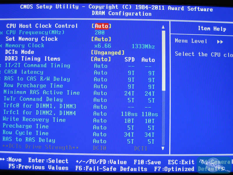 BIOS Dram Configuration Gigabyte GA-990FXA-UD3