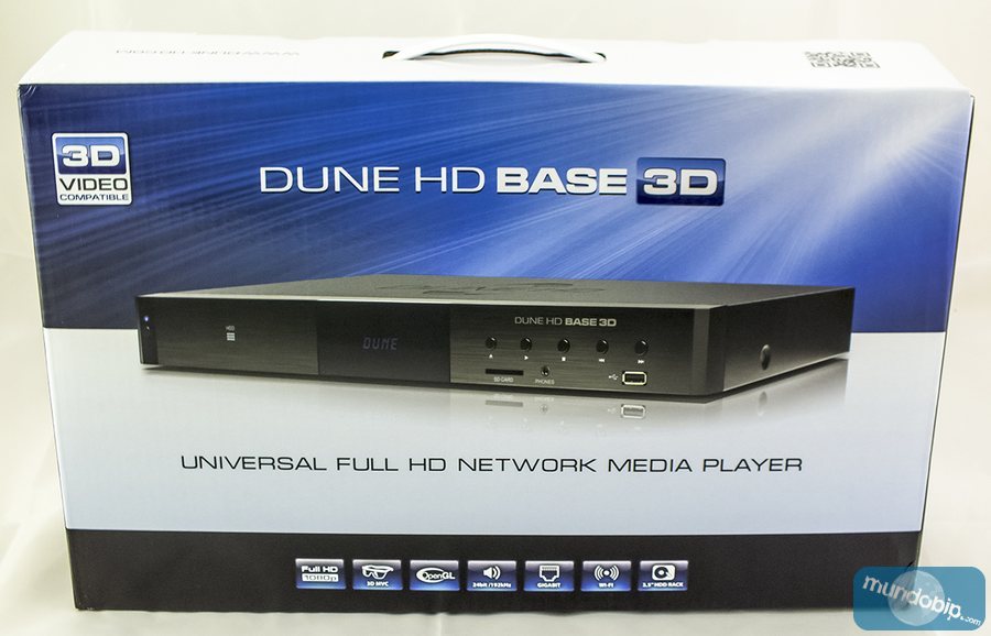 Frontal embalaje Dune HD Base 3D