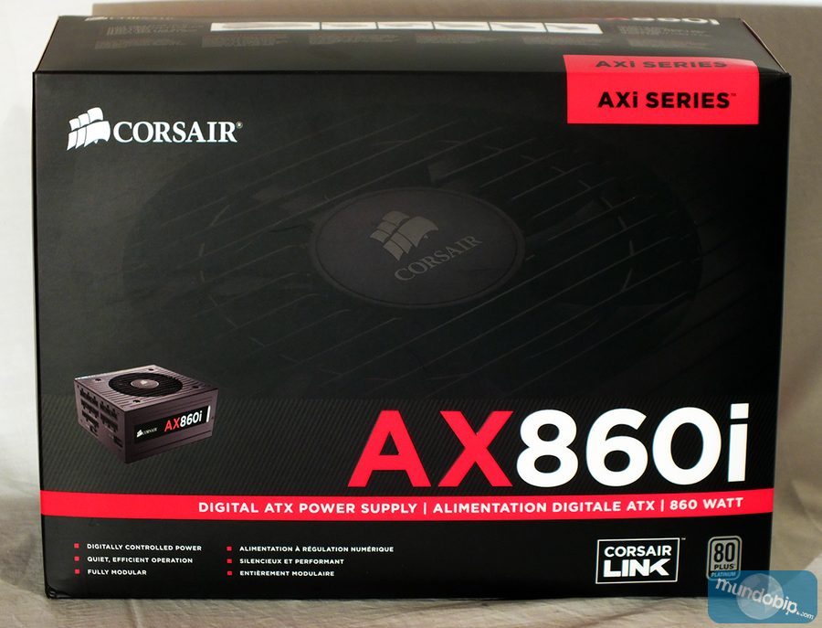 Frontal embalaje Corsair AX860i