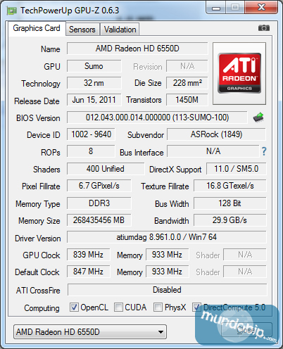 GPU-Z AMD A8 3870K