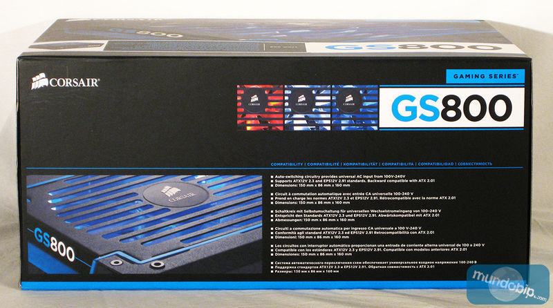 Lateral embalaje Corsair GS800