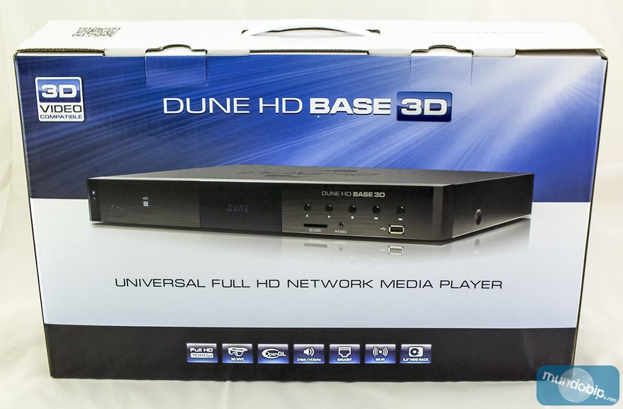 Trasera embalaje Dune HD Base 3D
