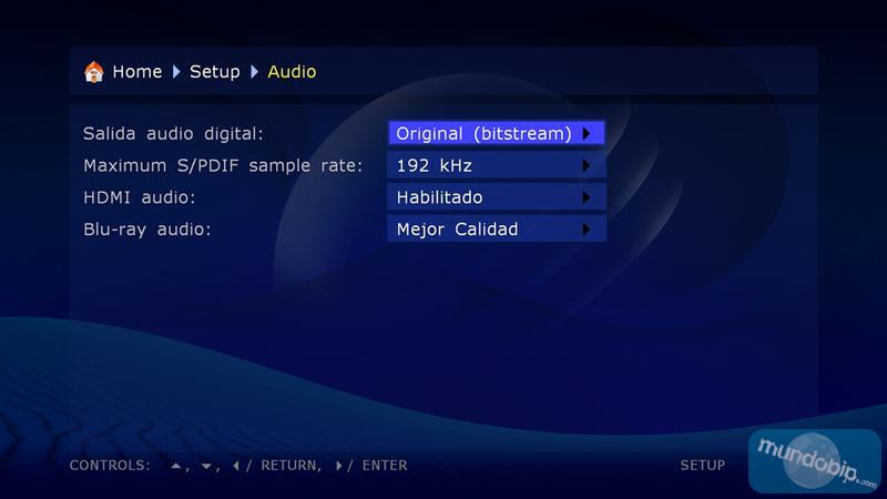 Configuración audio Dune HD Max
