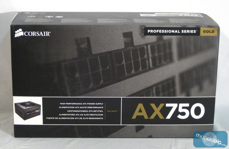 Frontal caja Corsair AX750
