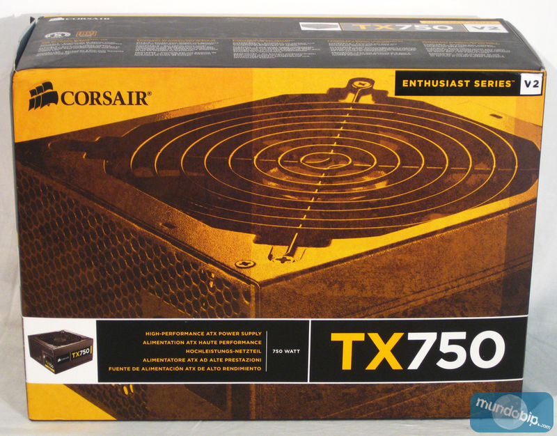 Frontal caja Corsair TX750 V2