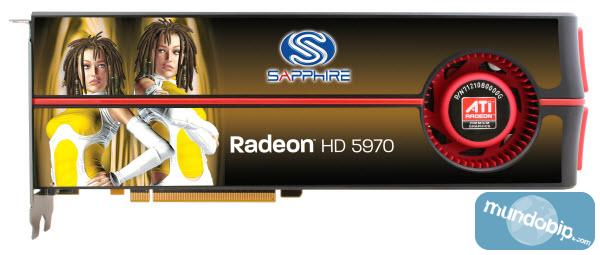 Sapphire Radeon HD5970 OC desde arriba