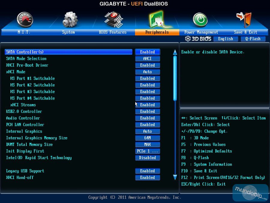 BIOS IX Gigabyte GA-Z77X-UP7