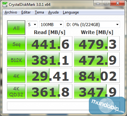 CrystalDiskMark Random Corsair Neutron GTX 240gb