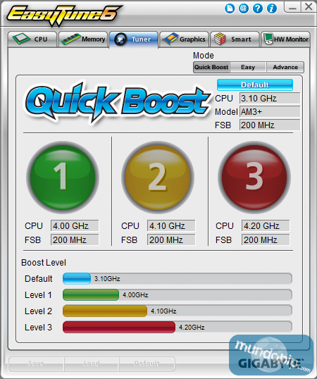 EasyTune 6 Quick Boost Gigabyte GA-990FXA-UD3