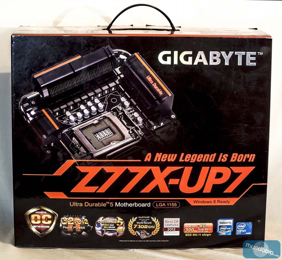 Frontal caja Gigabyte GA-Z77X-UP7