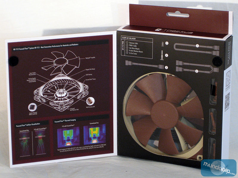Frontal abierto embalaje Noctua NF-F12 PWM