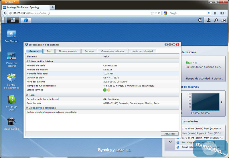 Información sistem DSM 4.1
