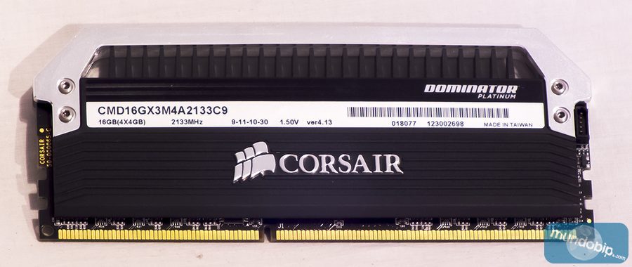 Lateral especificaciones Corsair Dominator Platinum 2133 CL9 CMD16GX3M4A2133C9