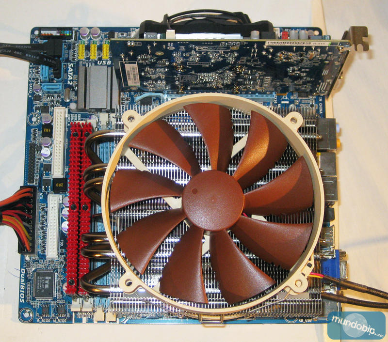 Montado con ventiladores vista superior