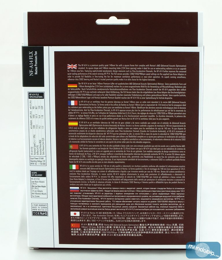 Trasera embalaje Noctua NF-A14-FLX