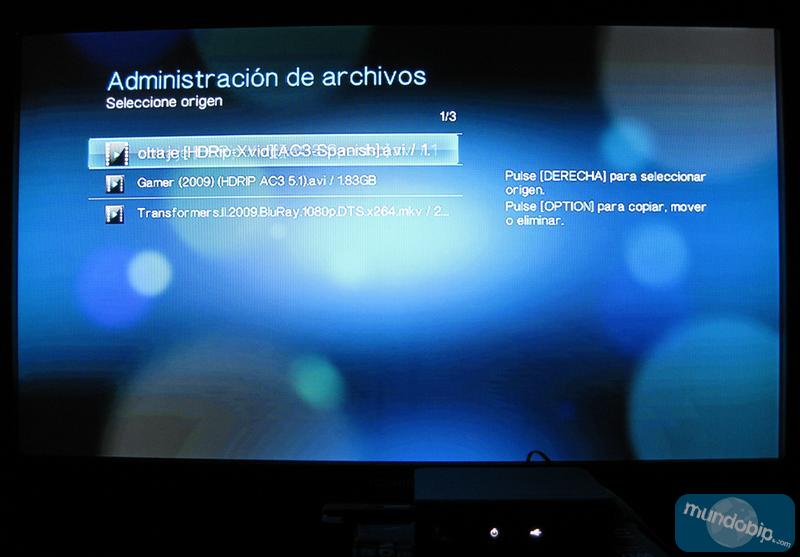 Administrador de archivos WD TV Live