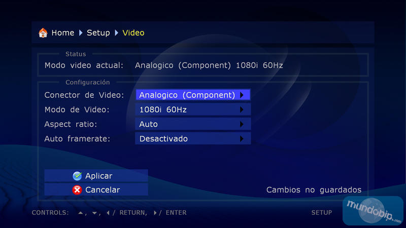 Configuracin de vdeo Dune HD Base 3.0