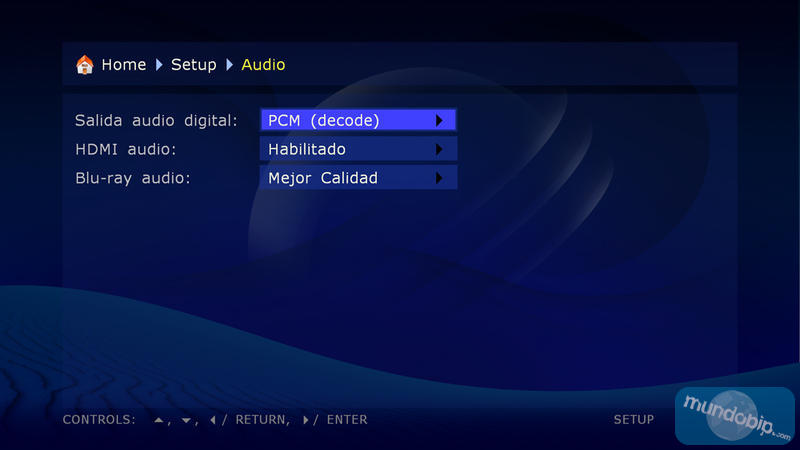 Configuracin de audio Dune HD Base 3.0