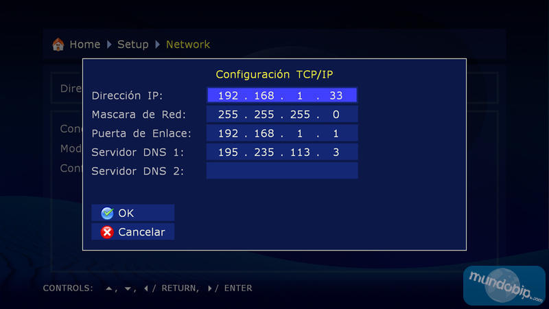 Configurar IP Dune HD Base 3.0