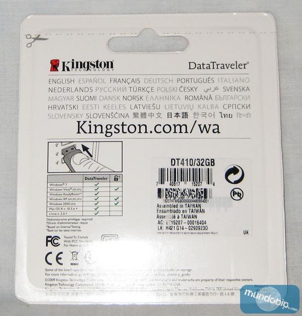 Kingston DataTraveler 410 32Gb caja trasera