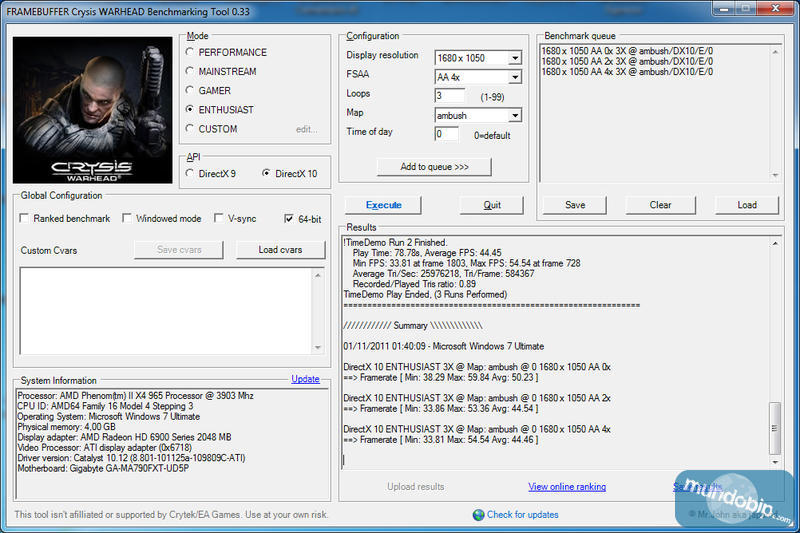 Crysis Warhead AMD Radeon HD 6970