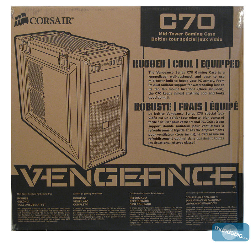 Frontal embalaje Corsair Vengeance C70