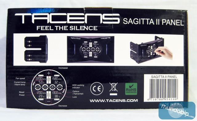 Frontal de la caja del panel Sagitta II
