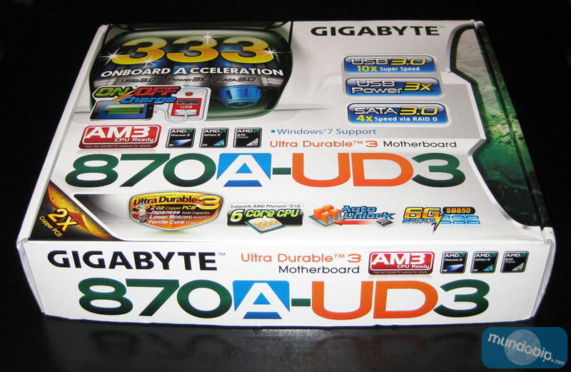 Frontal caja Gigabyte 870A-UD3