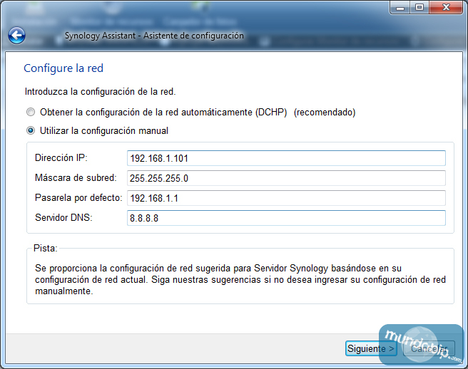 Paso 4 instalacin Synology DiskStation DS410j