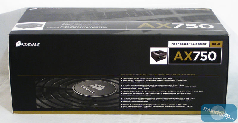 Lateral caja Corsair AX750