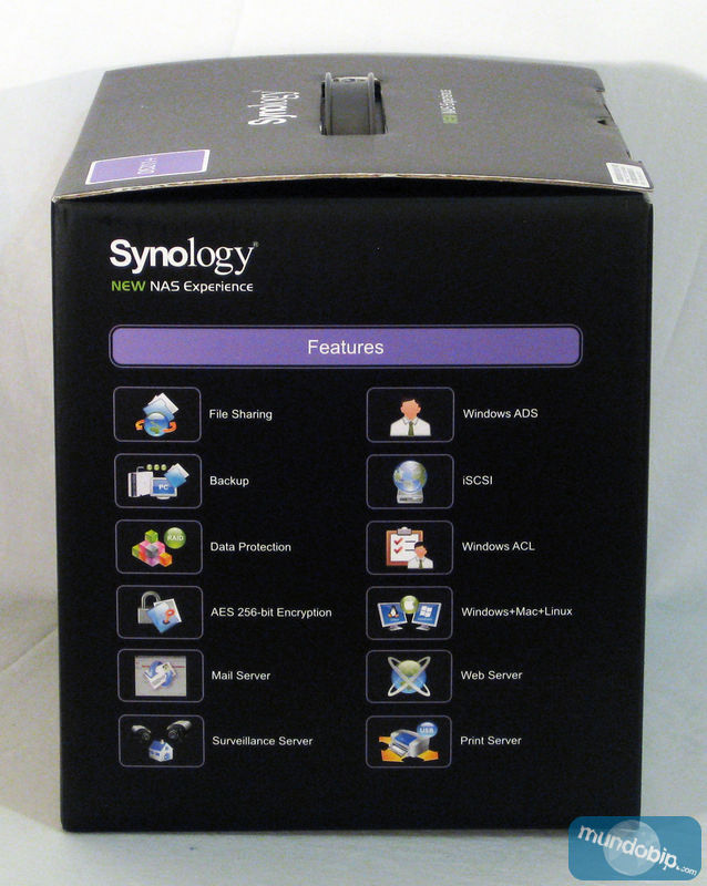 Lateral 2 embalaje Synology DiskStation DS211+