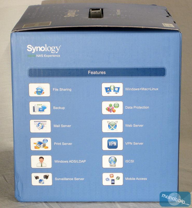 Lateral embalaje Synology DS412+