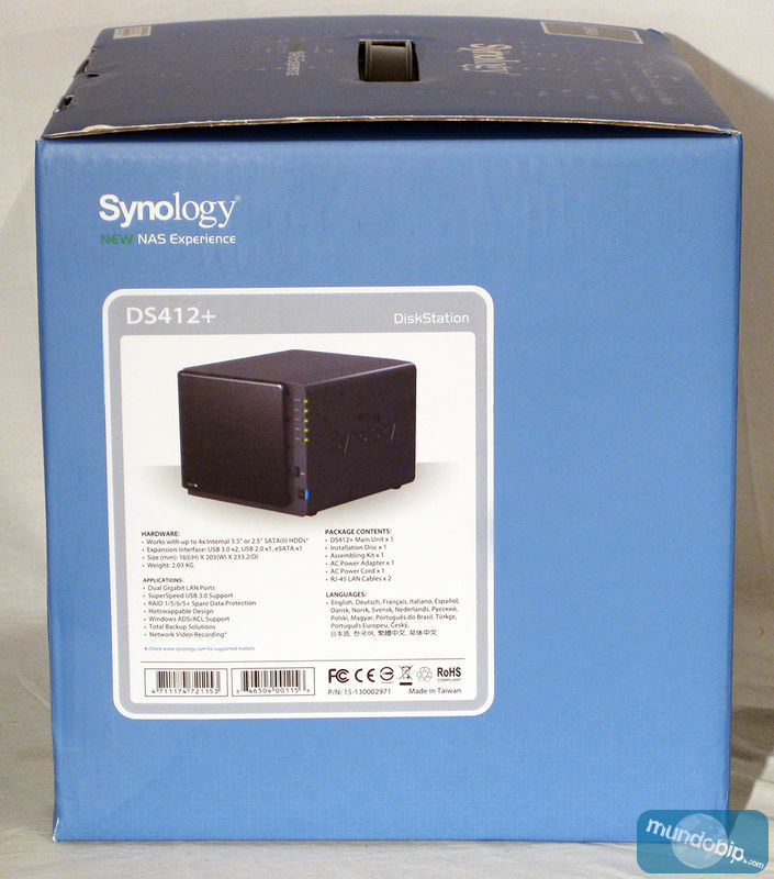 Lateral especificaciones Synology DS412+