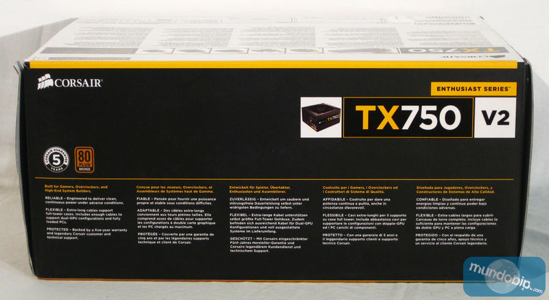 Lateral caja 2 Corsair TX750 V2