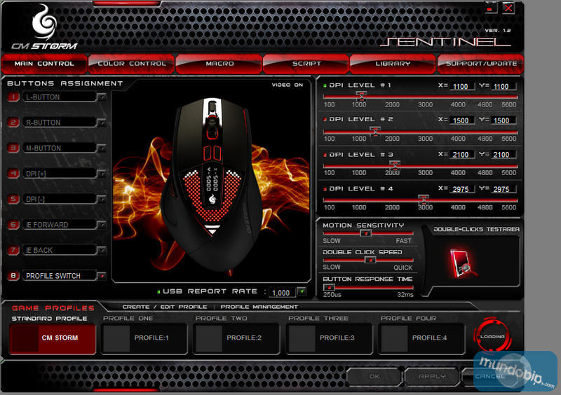 Main Control Software CM Storm Sentinel Advanze