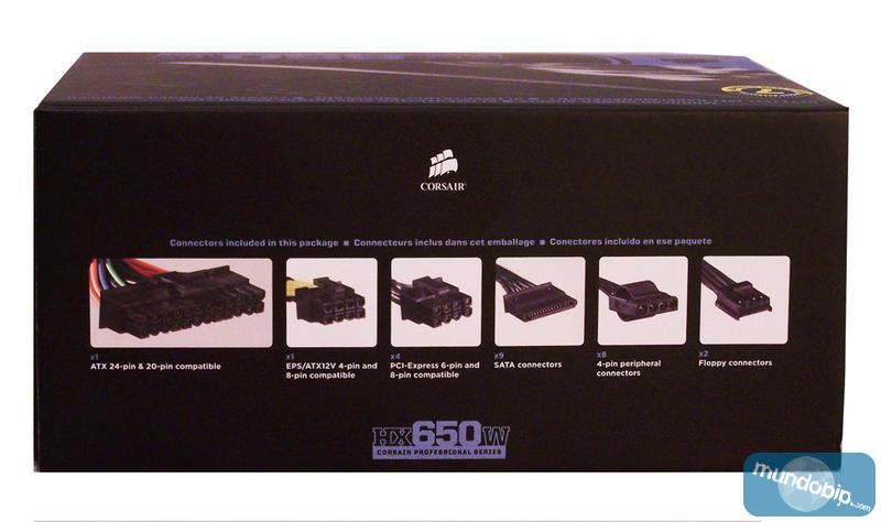 Parte superior caja Corsair HX650