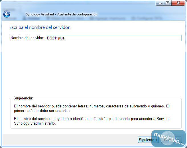 Paso 3 instalacin Synology DiskStation DS211+