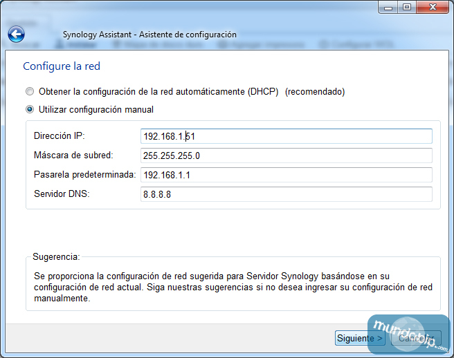 Paso 5 instalacin Synology DiskStation DS211+