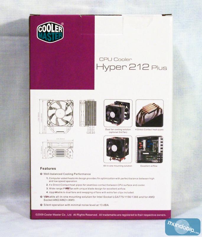 Parte trasera caja Cooler Master Hyper 212 Plus