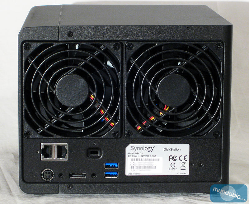 Parte trasera Synology DS412+