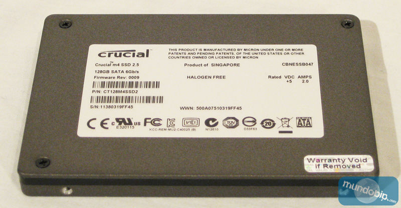Trasera SSD Crucial m4 128Gb