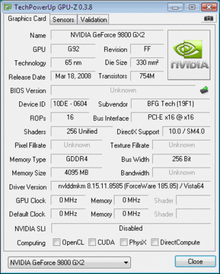Primer elmento en GPU-Z