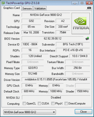 Segundo elemento en GPU-Z